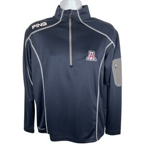 Ping Mens Sz M Arizona Wildcats 1/2 Zip LS Pullover Golf Shirt College-1655